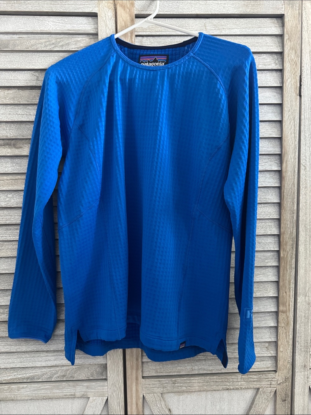 Patagonia Royal Blue Long-Sleeve Waffle Knit Crew